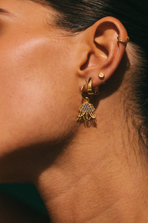 MEDUSA HOOP OORBEL ZILVER